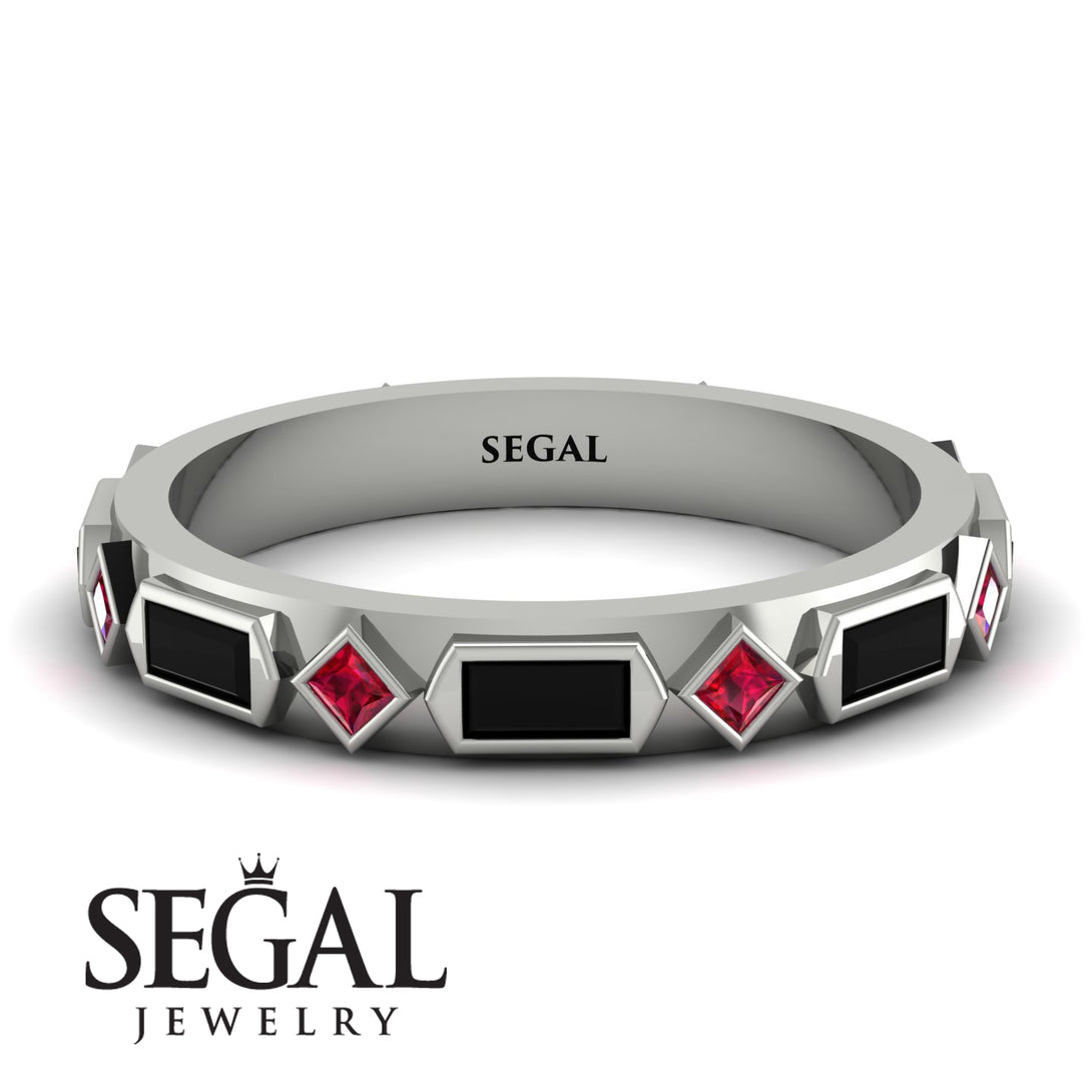 Black Diamond Baguette & Princess Eternity Band - Andrea No. 42