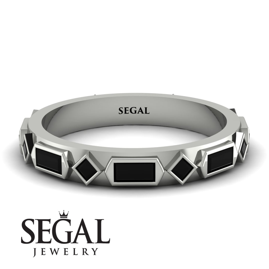 Black Diamond Baguette & Princess Eternity Band - Andrea No. 39