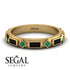 Black Diamond Baguette & Princess Eternity Band - Andrea No. 34