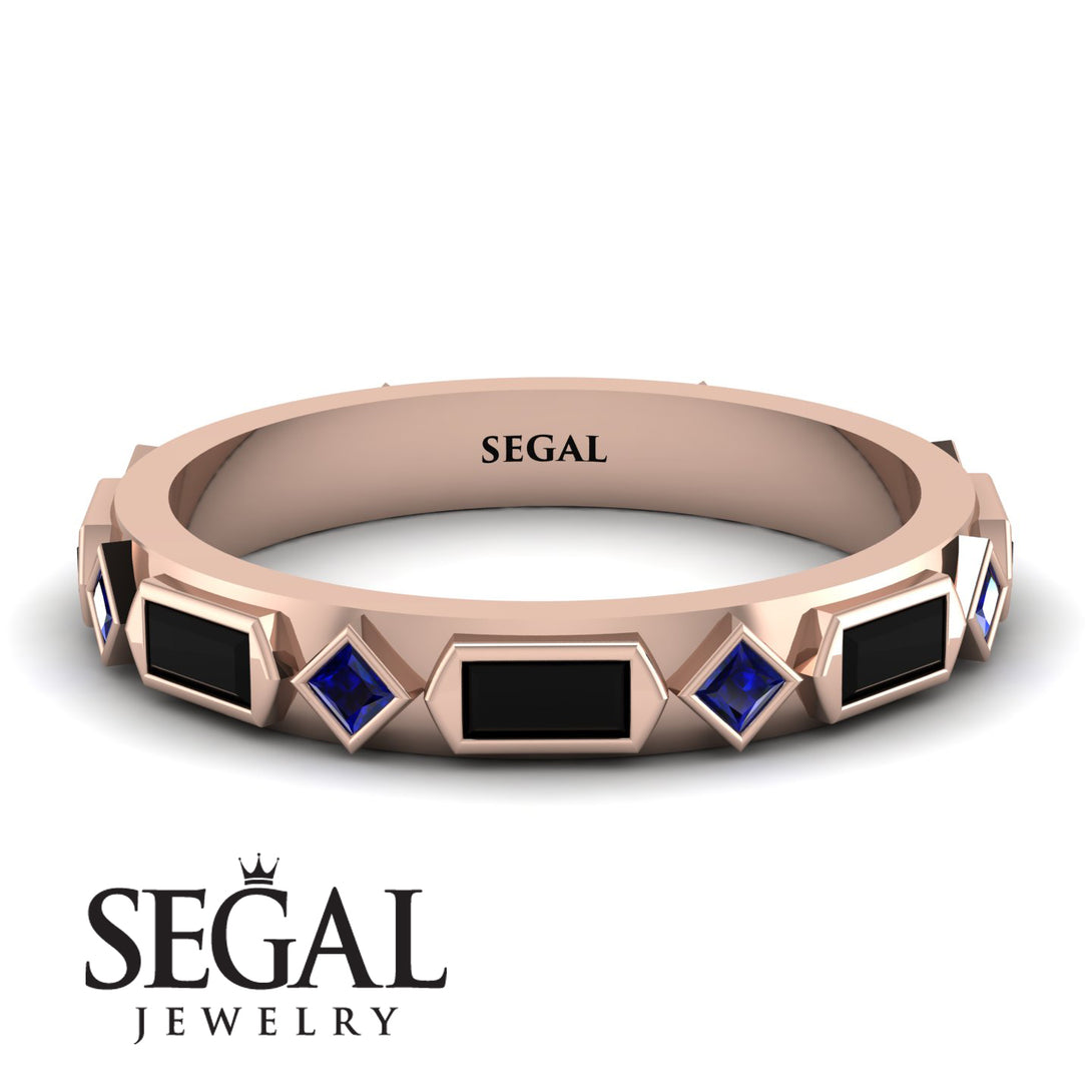 Black Diamond Baguette & Princess Eternity Band - Andrea No. 44