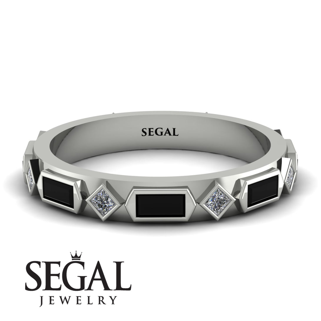 Black Diamond Baguette & Princess Eternity Band - Andrea No. 33