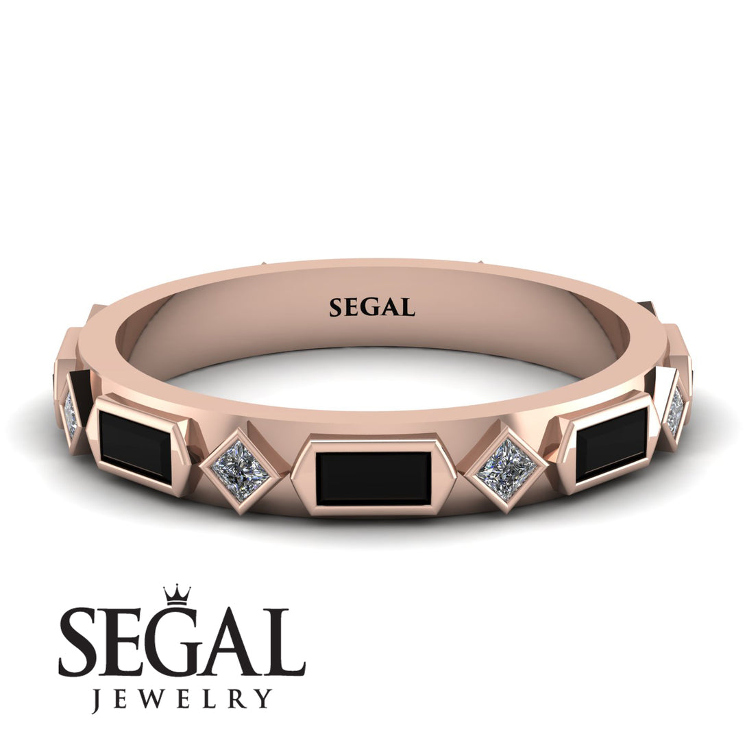 Black Diamond Baguette & Princess Eternity Band - Andrea No. 32