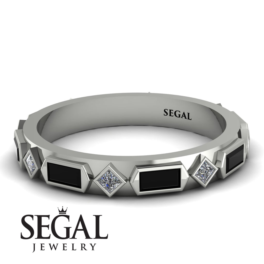 Black Diamond Baguette & Princess Eternity Band - Andrea No. 33