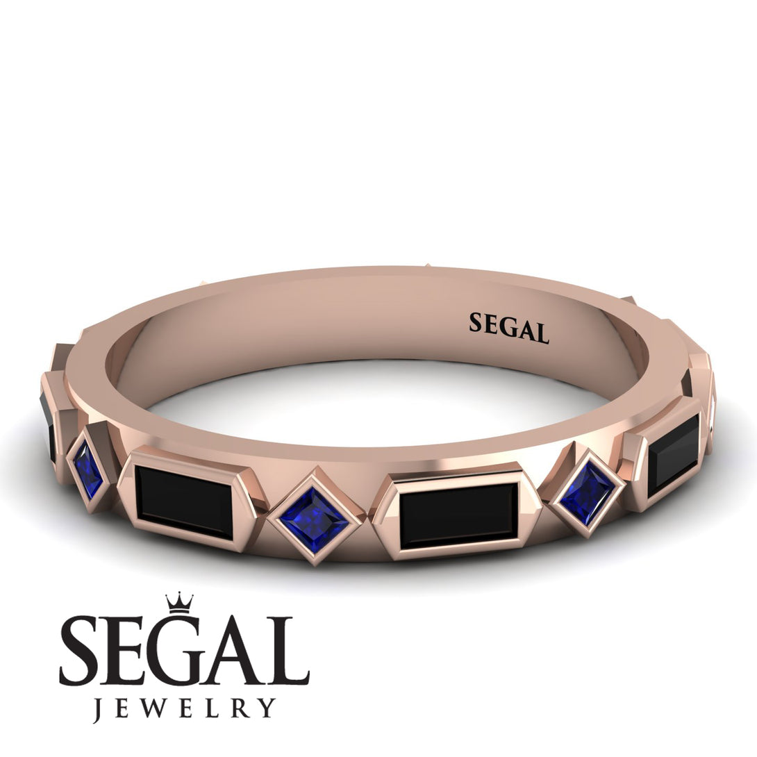 Black Diamond Baguette & Princess Eternity Band - Andrea No. 44