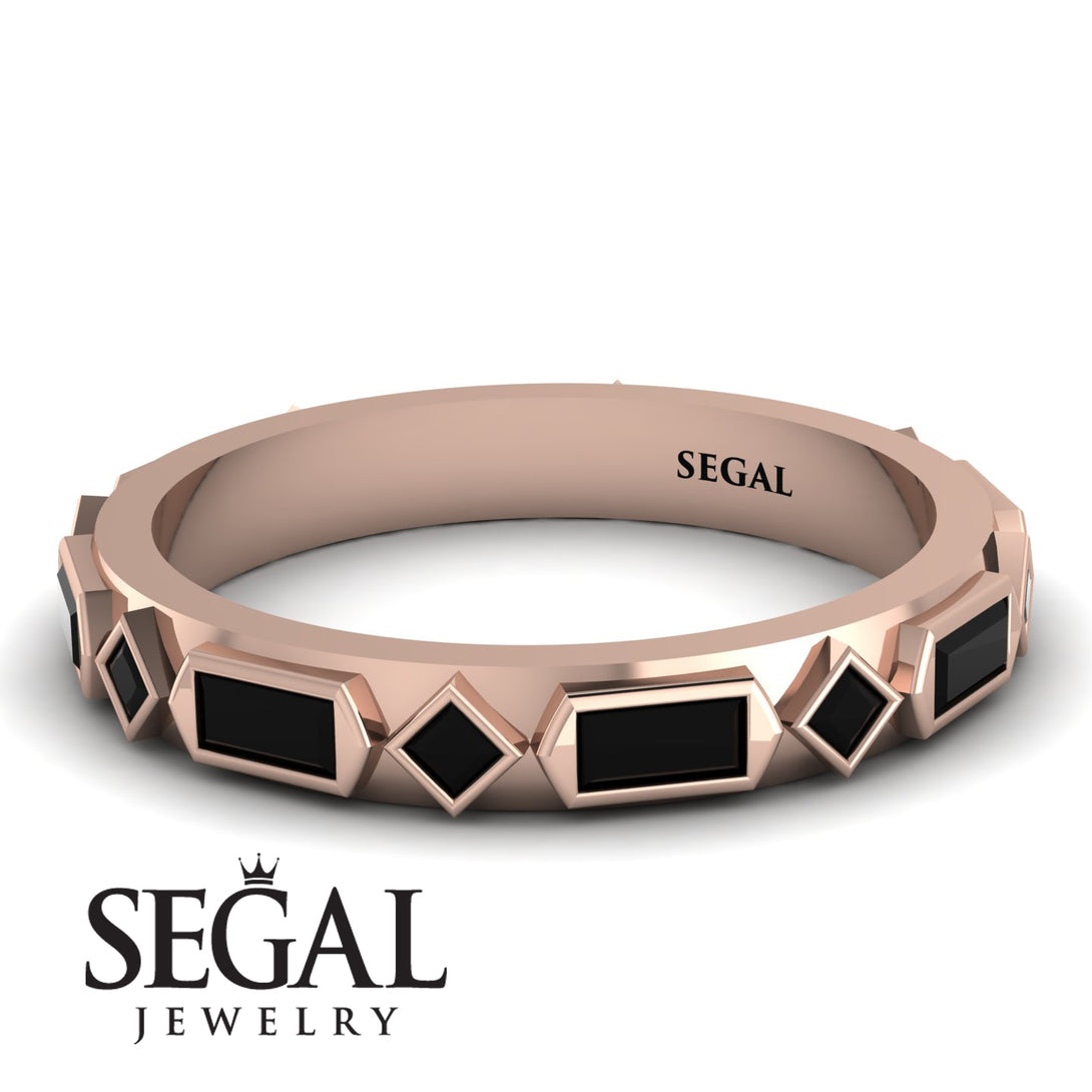 Black Diamond Baguette & Princess Eternity Band - Andrea No. 38