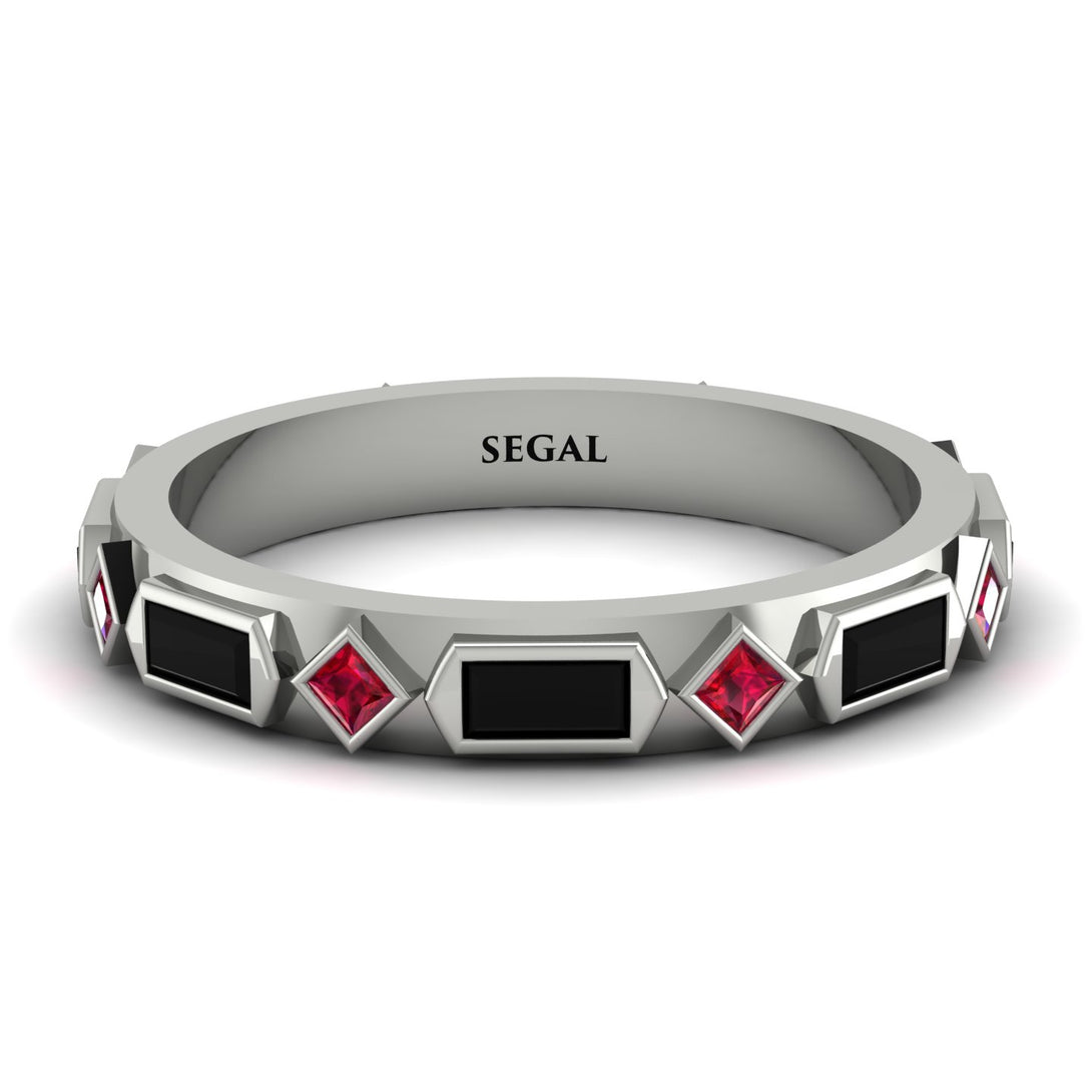 Black Diamond Baguette & Princess Eternity Band - Andrea No. 42