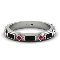 Black Diamond Baguette & Princess Eternity Band - Andrea No. 42 image 1