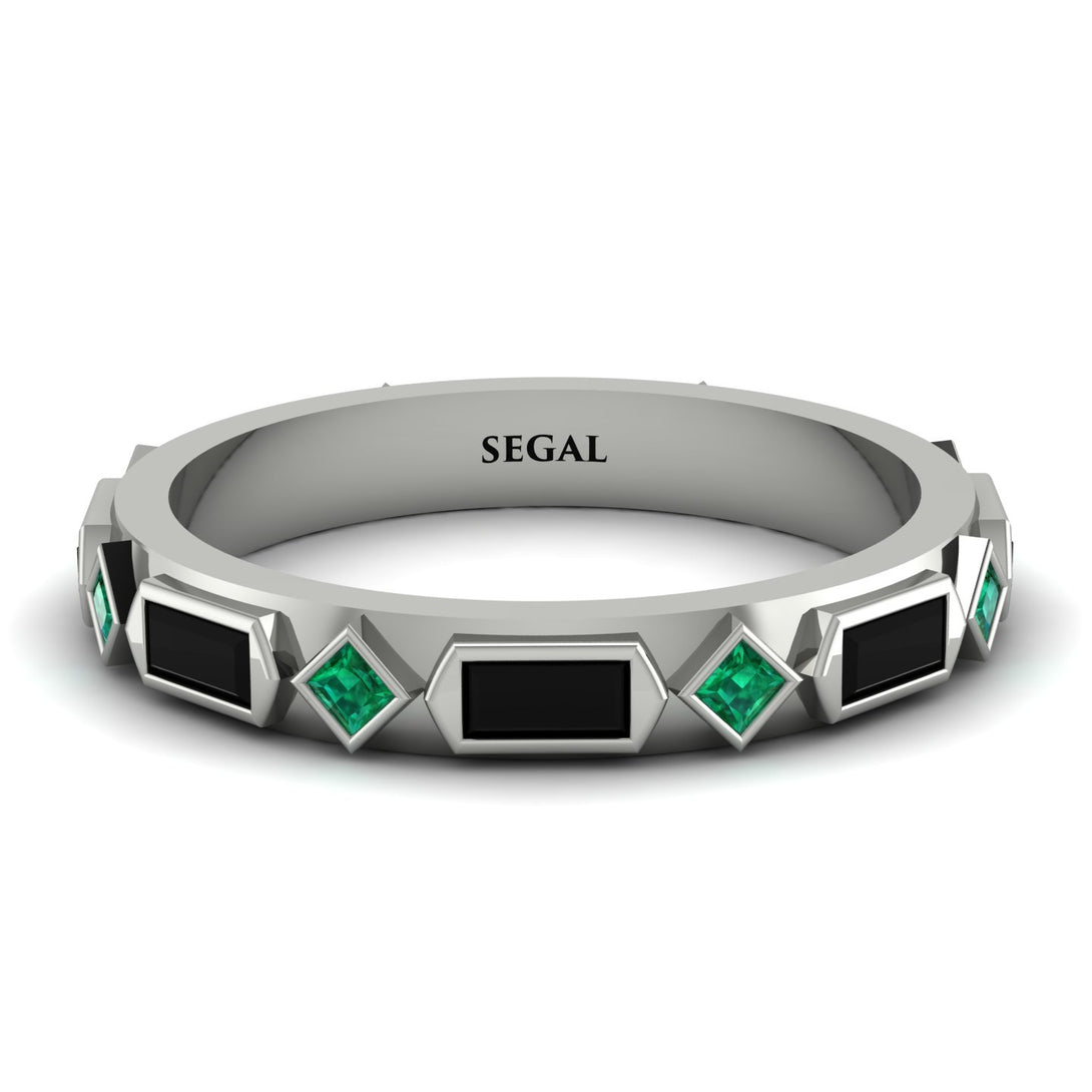 Black Diamond Baguette & Princess Eternity Band - Andrea No. 36