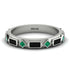 Black Diamond Baguette & Princess Eternity Band - Andrea No. 36 image 1