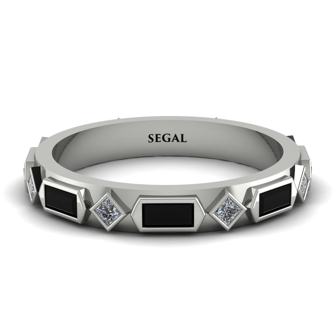 Black Diamond Baguette & Princess Eternity Band - Andrea No. 33