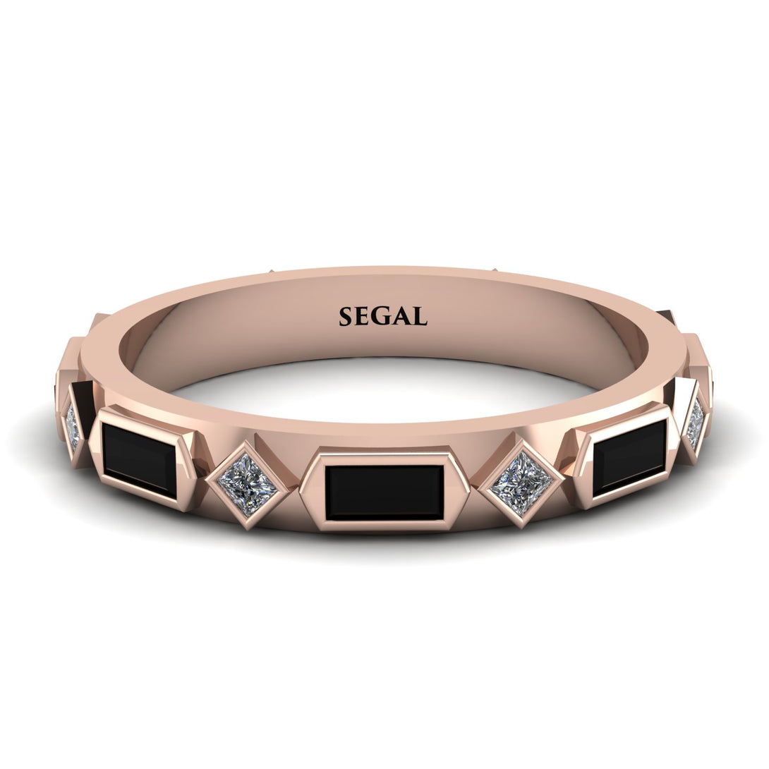 Black Diamond Baguette & Princess Eternity Band - Andrea No. 32