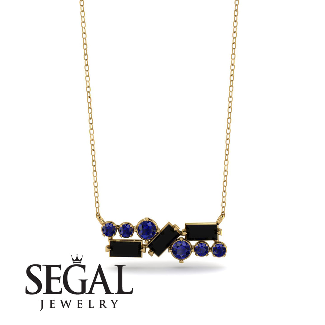 Black Diamond Baguette Necklace Mix - Kinley No. 43