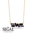 Black Diamond Baguette Necklace Mix - Kinley No. 43