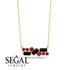 Black Diamond Baguette Necklace Mix - Kinley No. 40