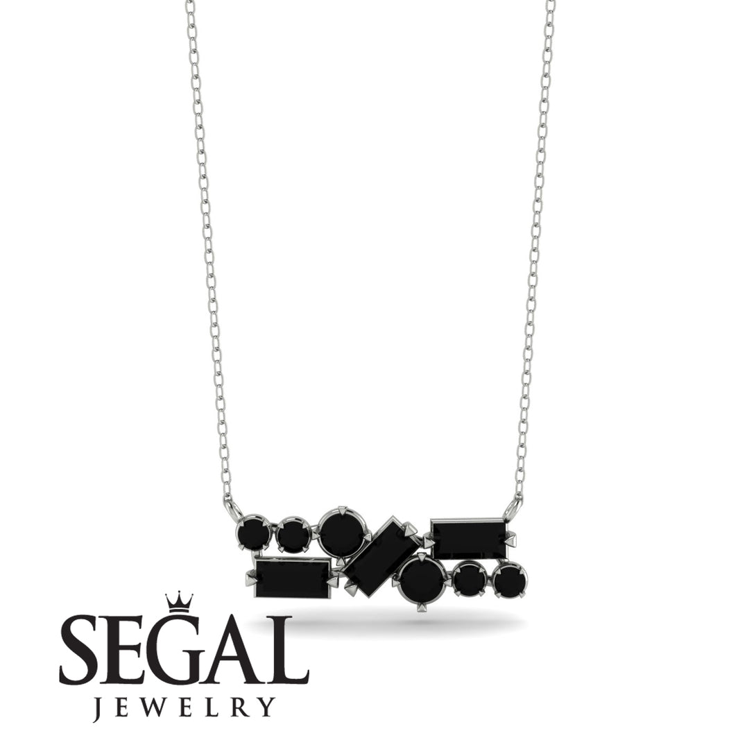 Black Diamond Baguette Necklace Mix - Kinley No. 39