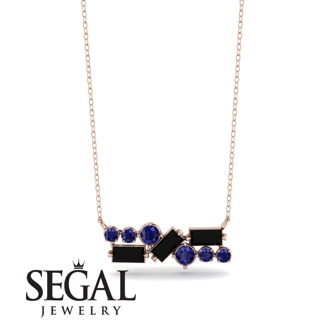 Black Diamond Baguette Necklace Mix - Kinley No. 44
