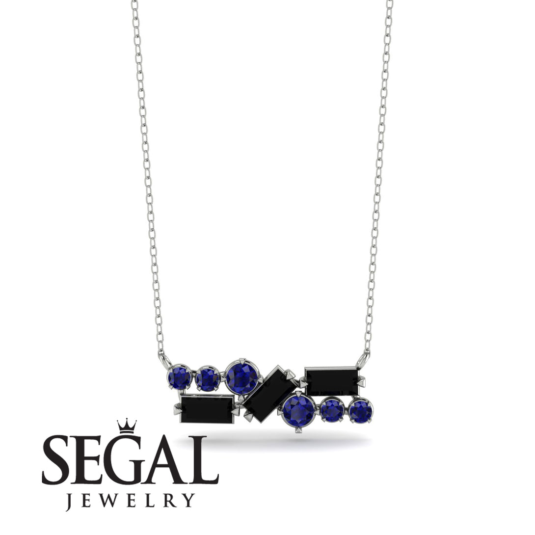 Black Diamond Baguette Necklace Mix - Kinley No. 45