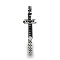 Black Diamond Cross Men Chain Bracelet - Nicholas No. 9 image 1