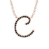 Black Diamond Gold Letter Necklace - С