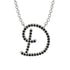 Black Diamond Gold Letter Necklace - D