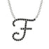 Black Diamond Gold Letter Necklace - F