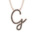 Black Diamond Gold Letter Necklace - G
