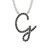 Black Diamond Gold Letter Necklace - G