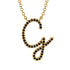 Black Diamond Gold Letter Necklace - G