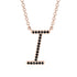 Black Diamond Gold Letter Necklace - I