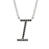 Black Diamond Gold Letter Necklace - I