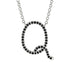 Black Diamond Gold Letter Necklace - Q