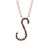 Black Diamond Gold Letter Necklace - S