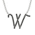 Black Diamond Gold Letter Necklace - W