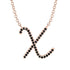 Black Diamond Gold Letter Necklace - X