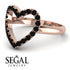 Black Diamond Heart Ring - Lia No. 8