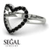 Black Diamond Heart Ring - Lia No. 9