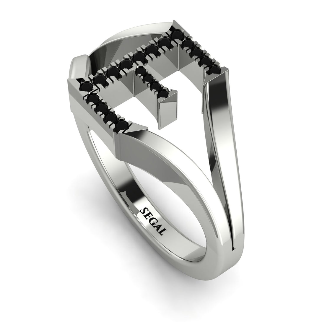 Black Diamond Initial E Ring