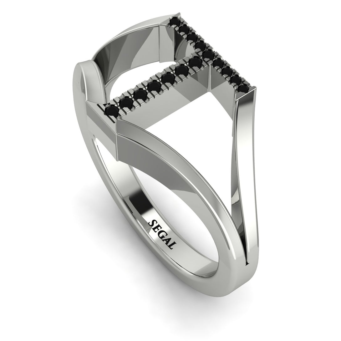 Black Diamond Initial T Ring