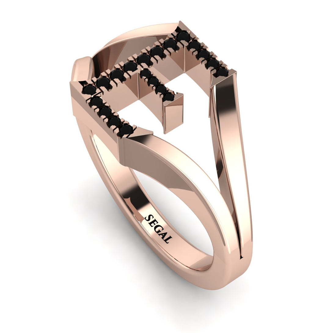 Black Diamond Initial E Ring