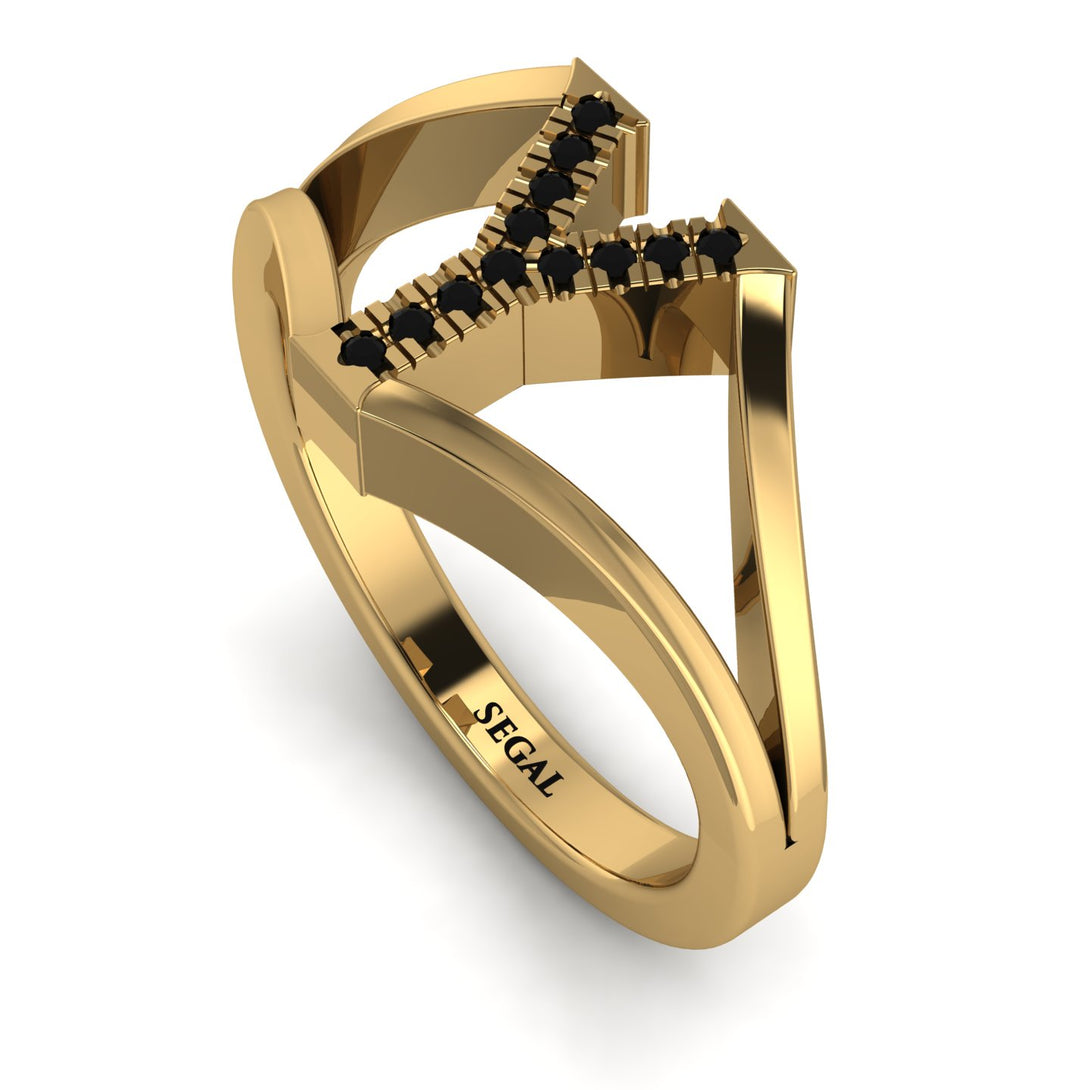 Black Diamond Initial Y Ring