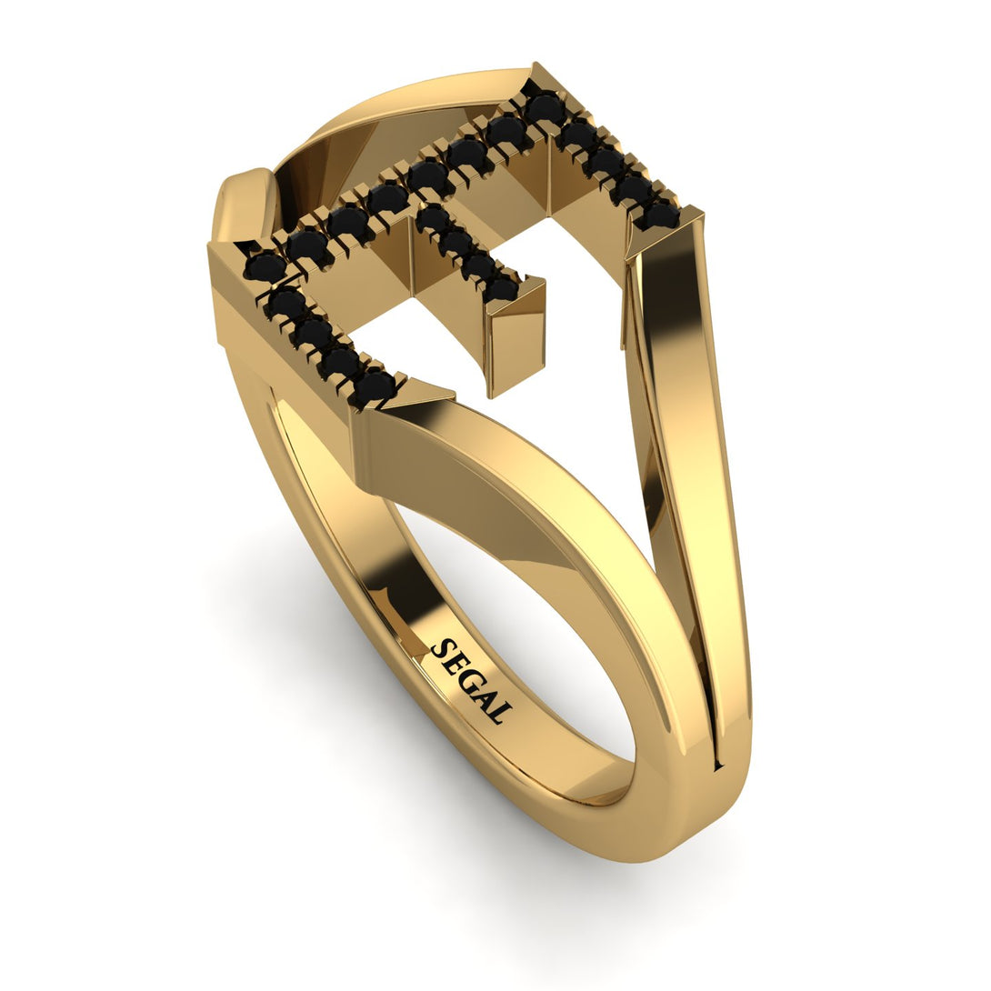 Black Diamond Initial E Ring