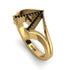Black Diamond Initial A Ring
