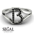 Black Diamond Initial B Ring
