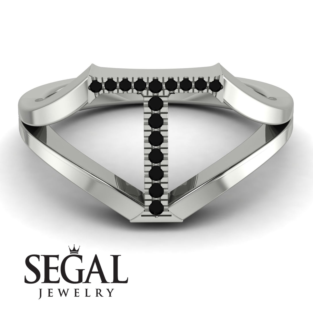 Black Diamond Initial T Ring