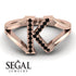 Black Diamond Initial K Ring