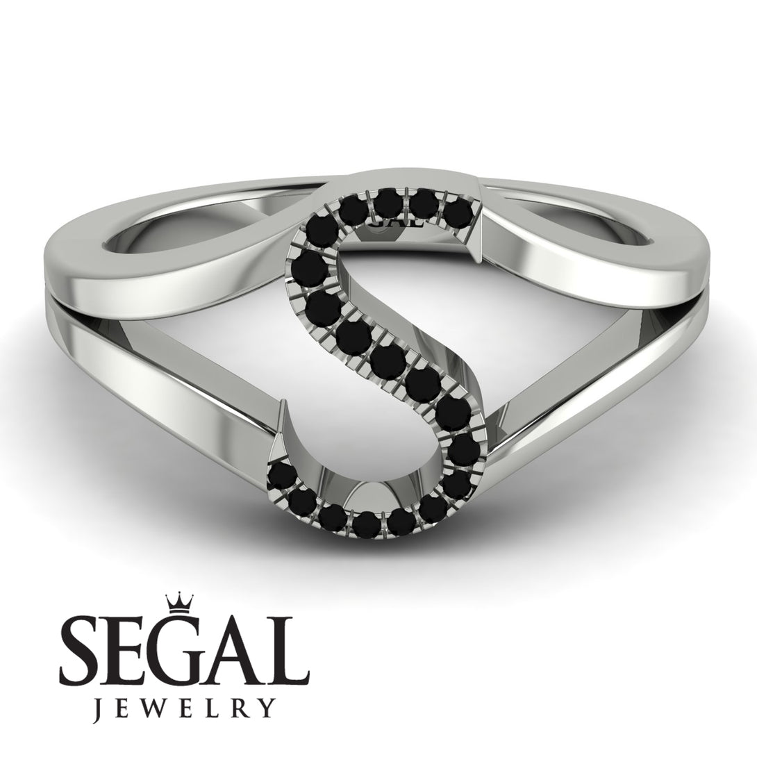 Black Diamond Initial S Ring