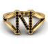 Black Diamond Initial N Ring