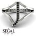 Black Diamond Initial J Ring