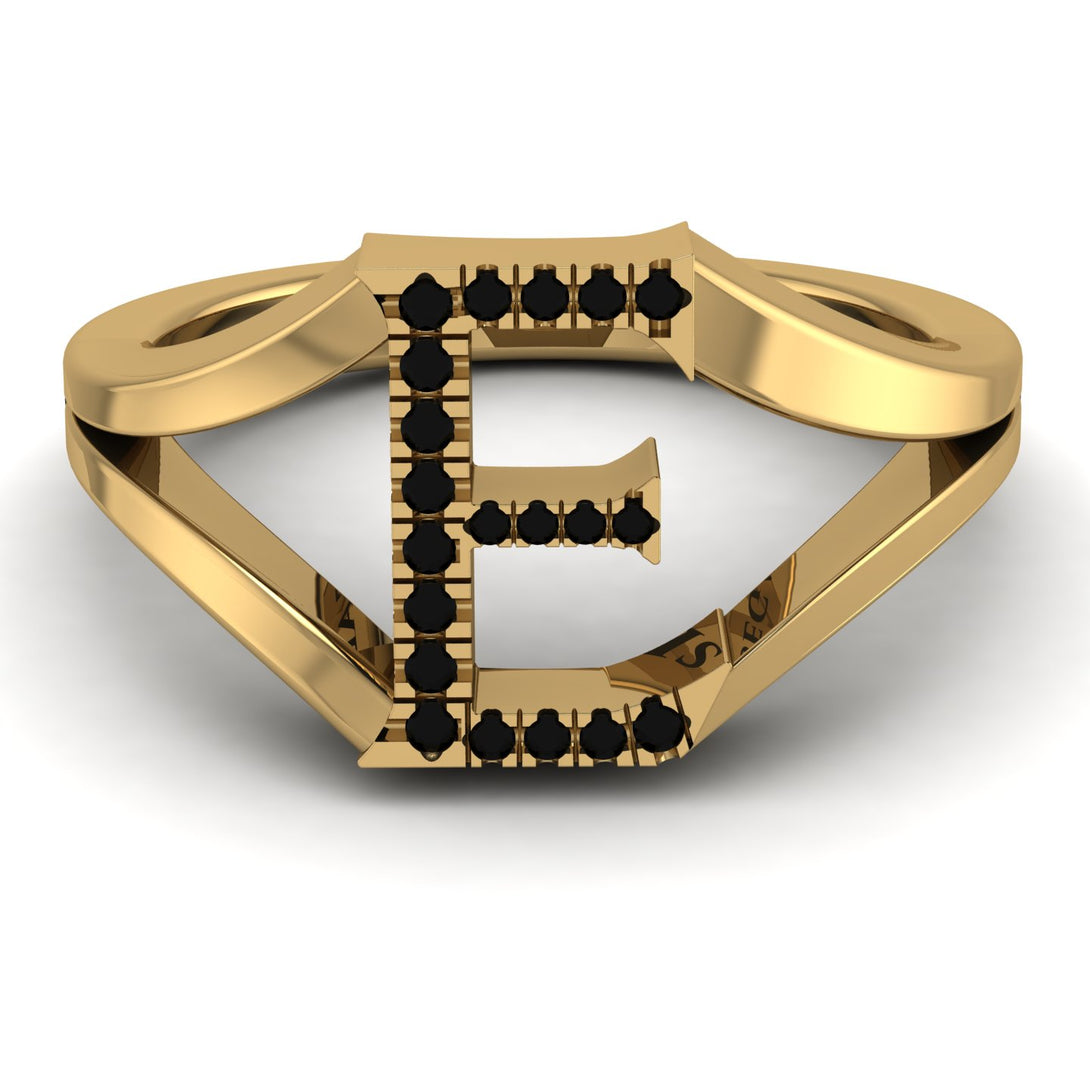 Black Diamond Initial E Ring