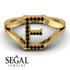 Black Diamond Initial E Ring